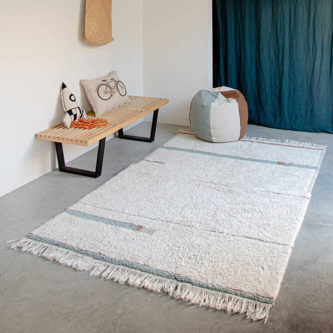 Lorena Canals Machine wasbaar vloerkleed Lanes Vintage Blue