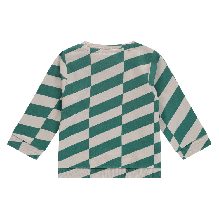 Een groen baby sweatshirt 