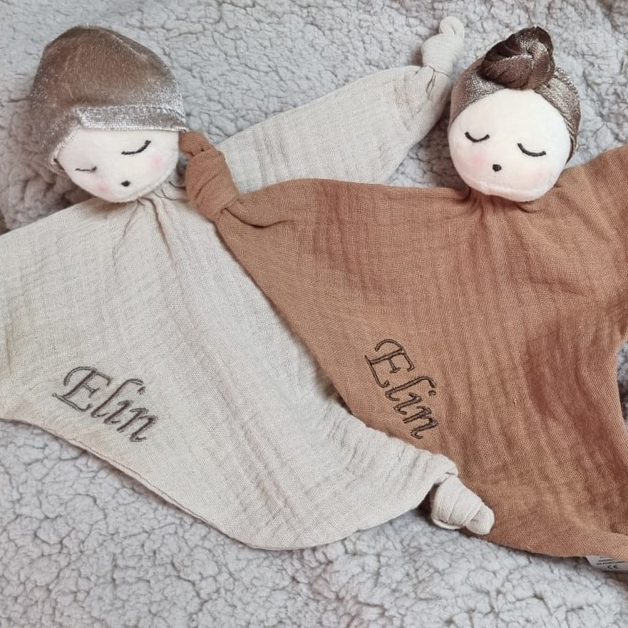 Knuffeldoekje Du Beige en Dou Bruin