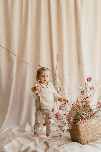 A Tiny Story newborn setje snow met bloemetjes