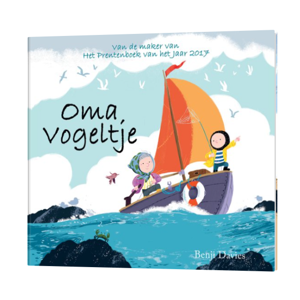 De jongen Boy uit De kleine walvis van Benji Davies (Prentenboek van het Jaar 2017) beleeft nieuwe avonturen in Oma Vogeltje.