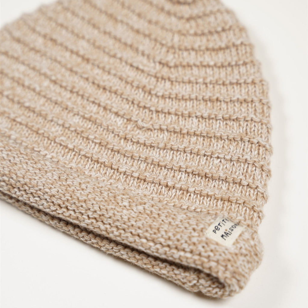 Petite Maison Baby Mutsje van katoen in de kleuren beige, outmeal, offwhite, roze. In maat 56,56,62,68.