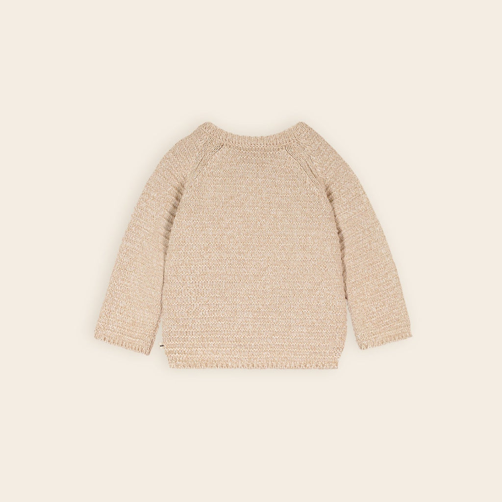 Petite Maison Baby vestje in de kleur beige, pink en wit. In maat 50,56,62,68,74.