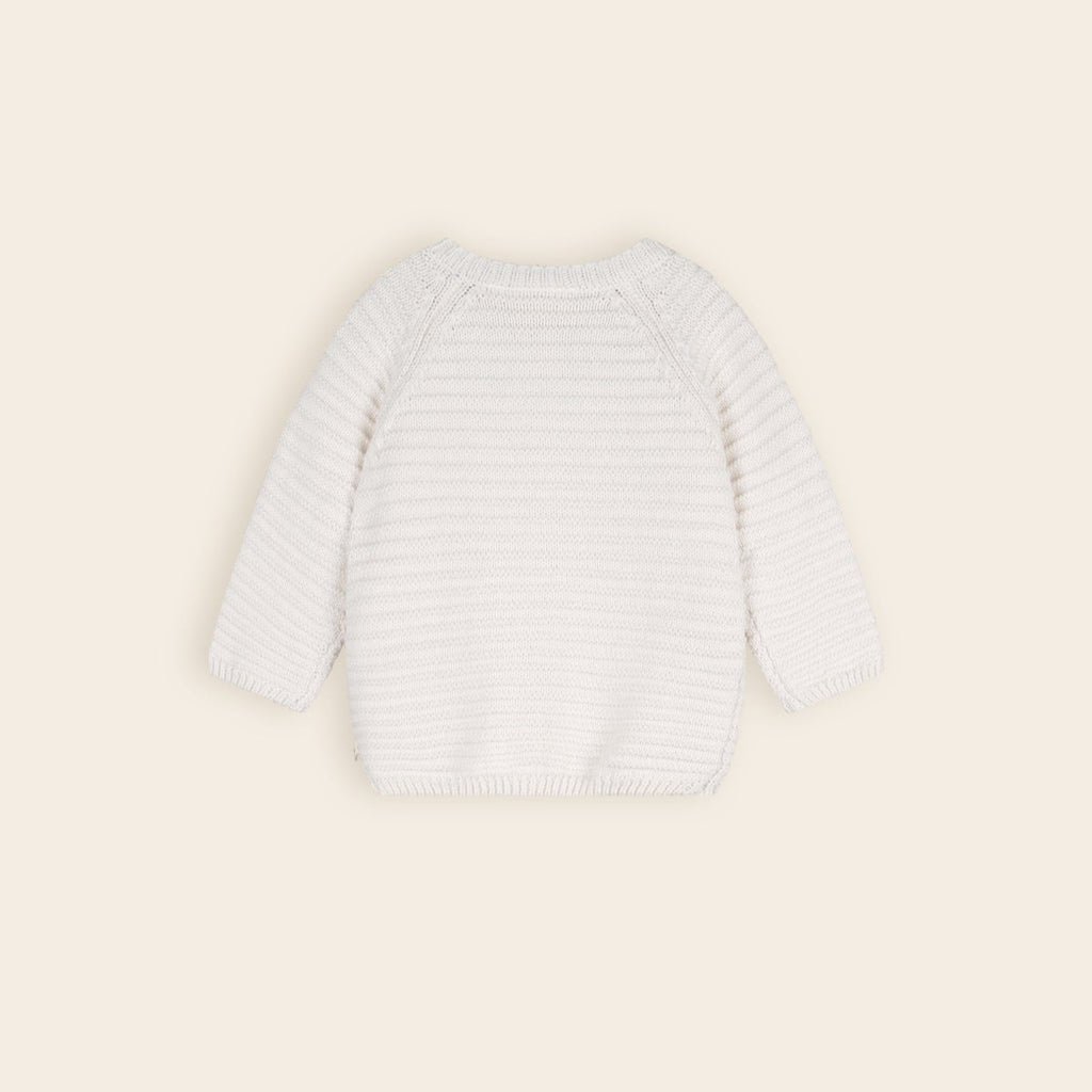 Petite Maison Baby Vestje. Verkrijgbaar in wit, roze en beige. In maat 50,56,62,68,74