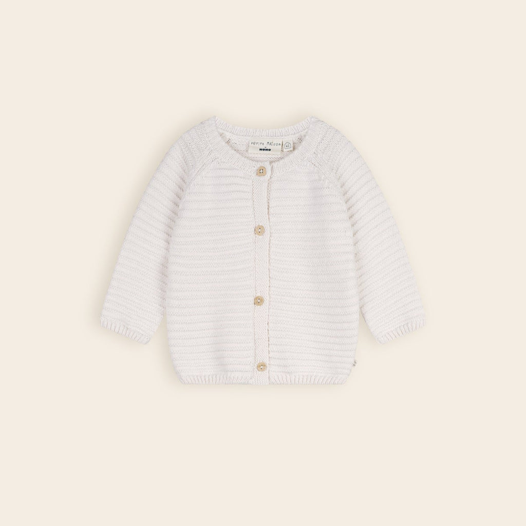 Petite Maison Baby Vestje. Verkrijgbaar in wit, roze en beige. In maat 50,56,62,68,74