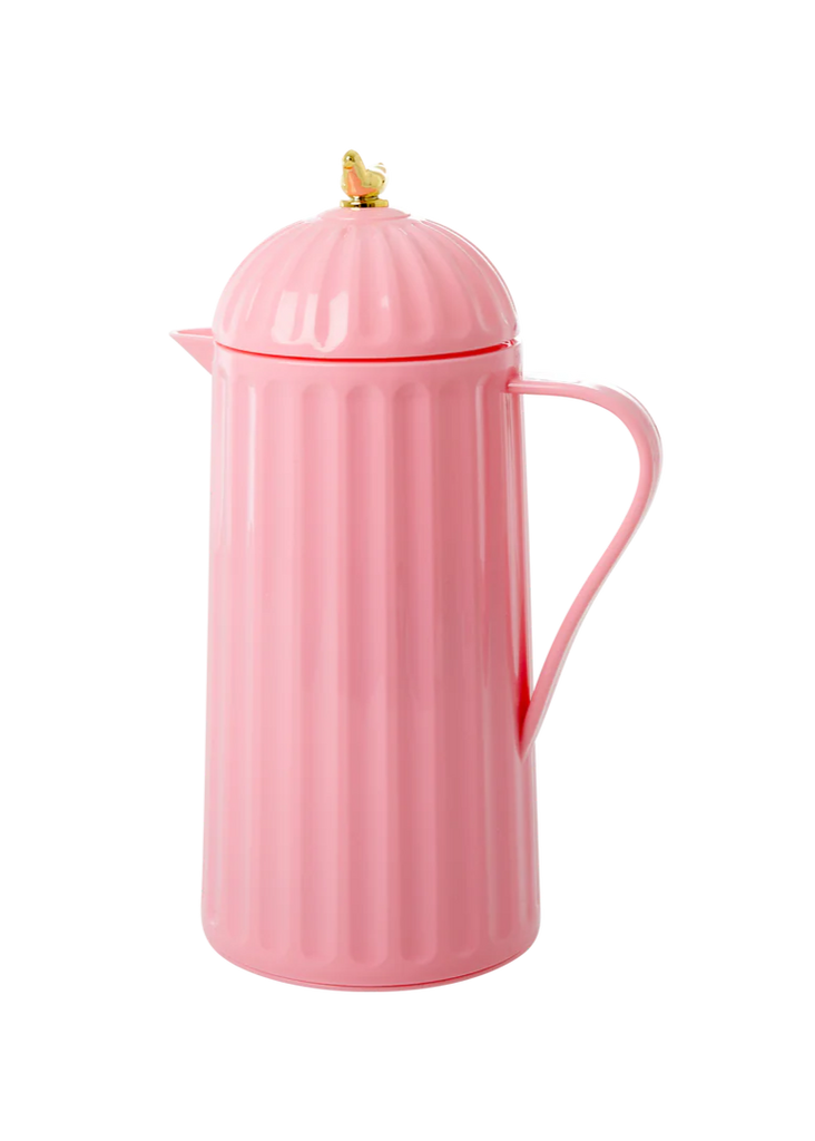 Rice Thermoskan Roze met goud vogeltje op de dop