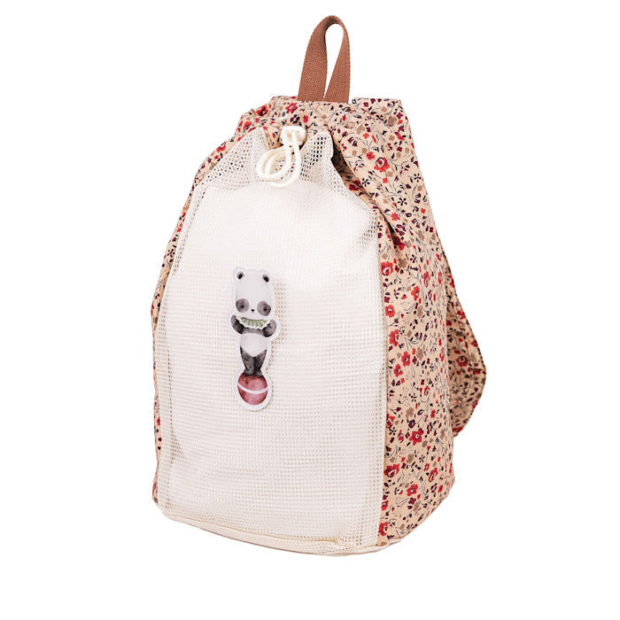 Gebloemde schooltas