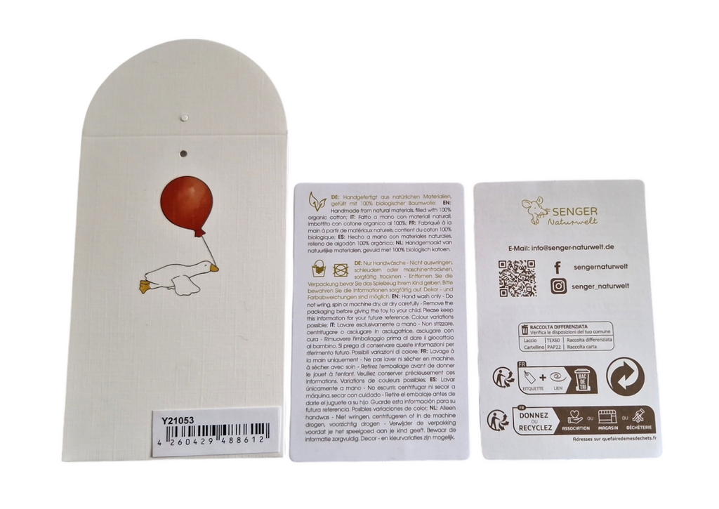 Senger Naturwelt Warmte knuffel Olifant Grijs Groot