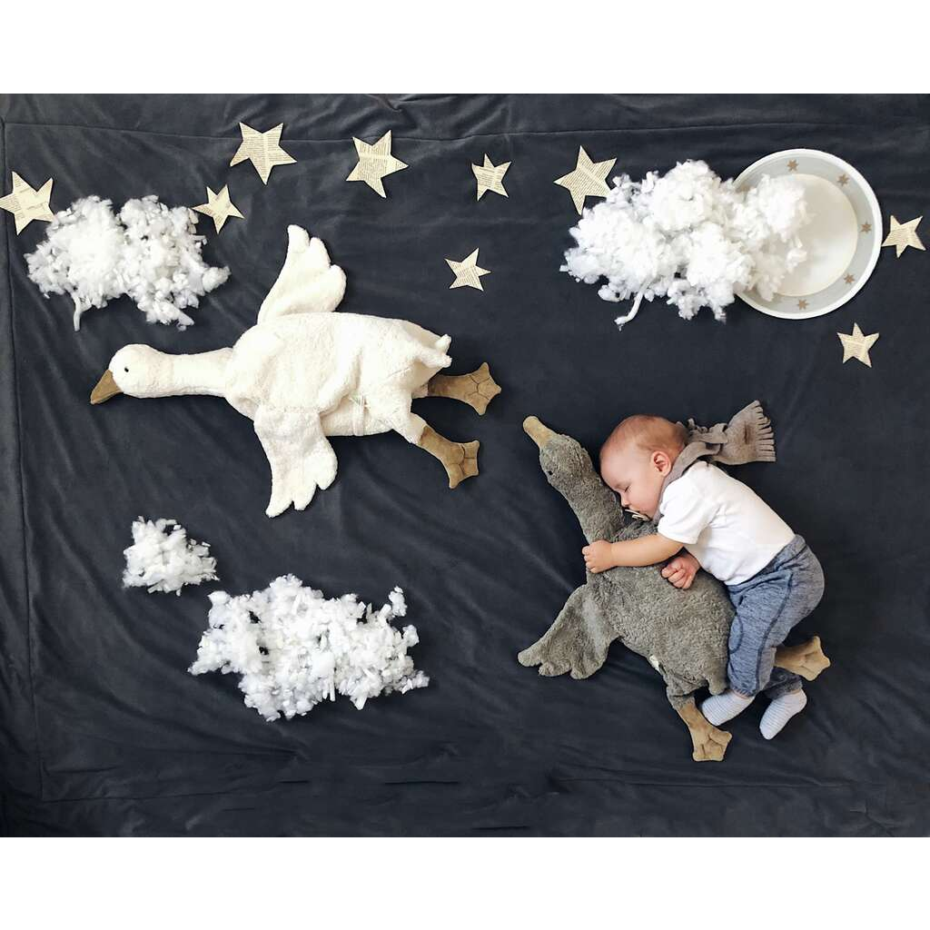 Senger Naturwelt Warmteknuffel Gans Groot Grijs en Wit