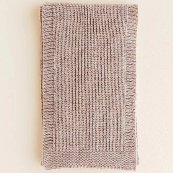 Sjaal Gustave - Sand - Hvid - 100% merinowol