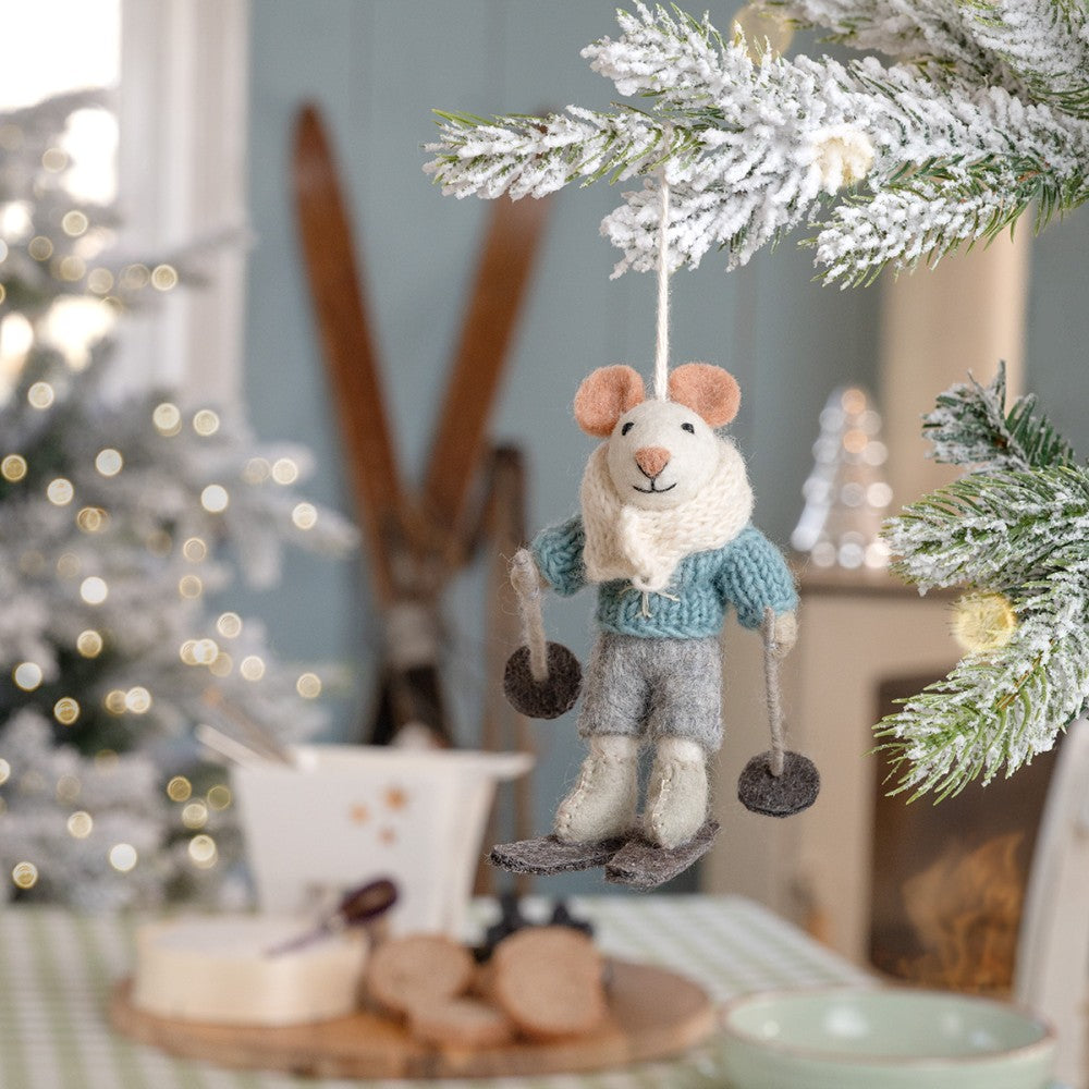 Kerstboomhanger Skiër