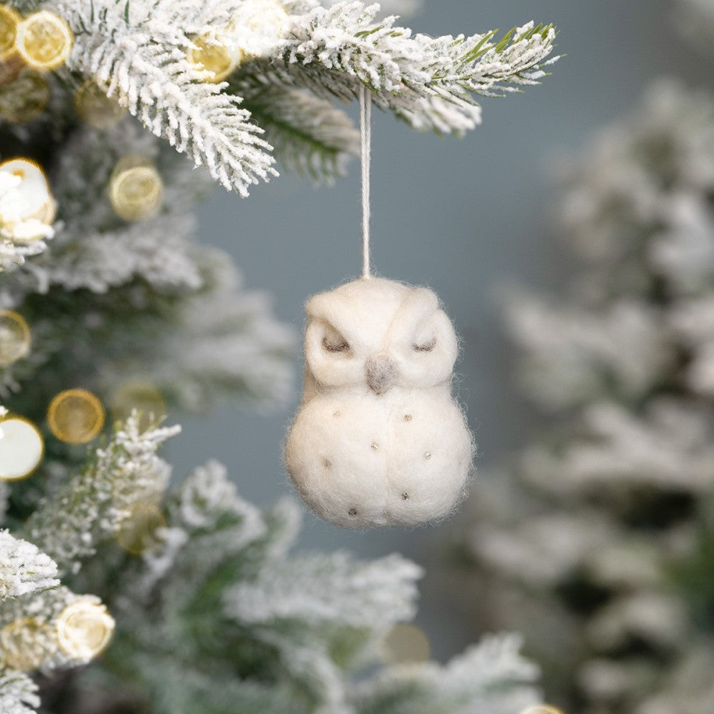 Kerstboomhanger Winter Sneeuwuil