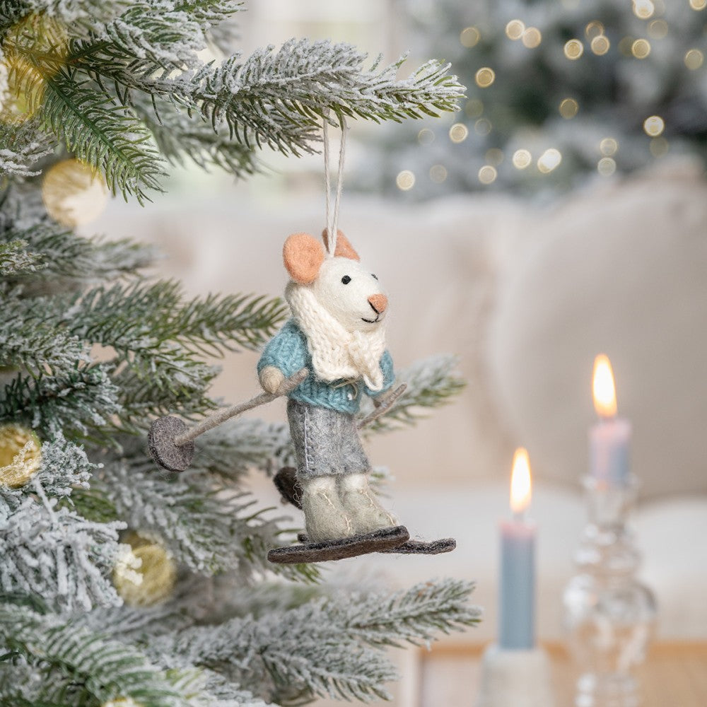 Kerstboomhanger Skiër