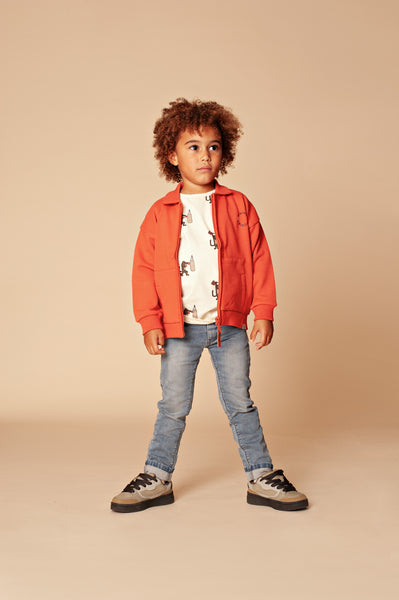 Stains & Stories Boys Cardigan Oranje maat 92,98,104,110,116 