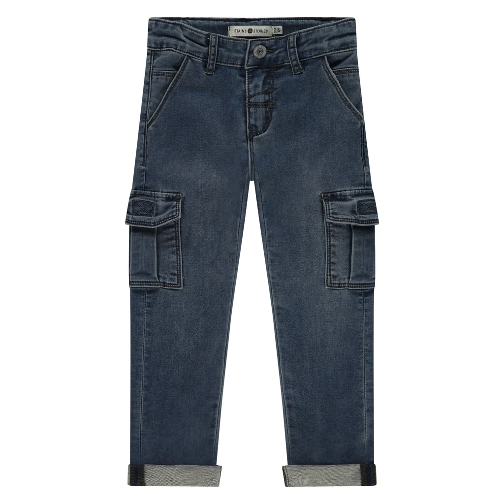 Stains & Stories Boys Denim Worker Blue in maat 92,98,104,110,116
