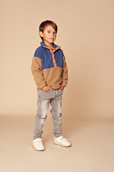 Stains & Stories Boys Sweatshirt Blauw in de maten 92,98,104,110,116