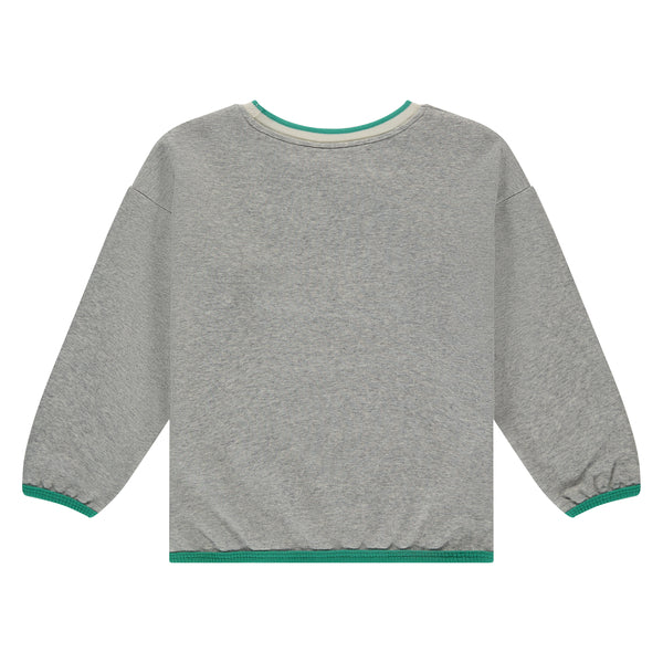Stains & Stories Boys Sweatshirt Licht Grijs met Snowboardbril in maat 92,98,104,110,116