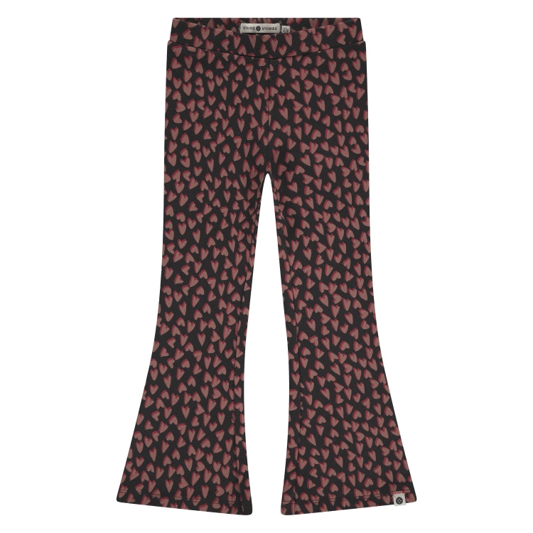 Stains & Stories Girls Flared pants  Hartjes in maat 92,98,104,110,116