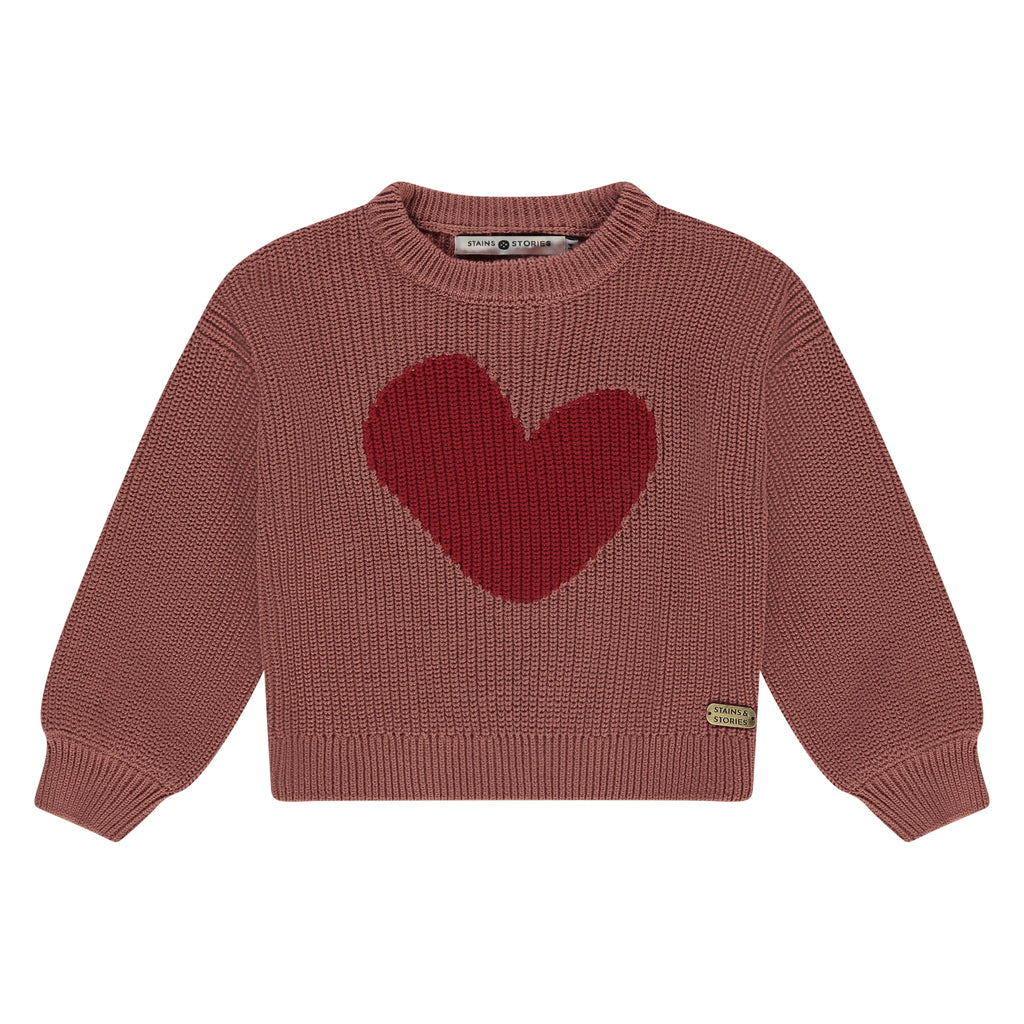 Stains & Stories Girls Knitted pullover Red in maat 92,98,104,110,116 