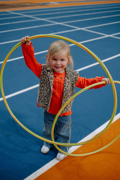 Stains & Stories  Girls  T-shirt long sleeve koraal maat 92 tot en met maat 116