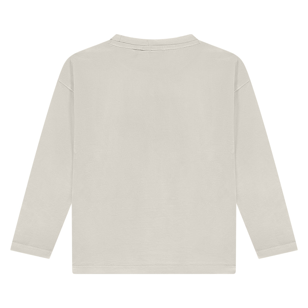 Stains & Stories Long Sleeve Boys Offwhite met basketbal print in maat 92,98,104,110,116