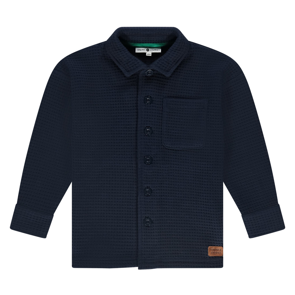 Stains & Stories Overshirt Dark Blue in maat 92,98,104,110,116
