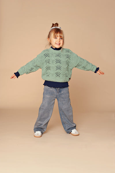 Stains & Stories Wide Leg Silver Coated Girls in maat 92 tot en met 116