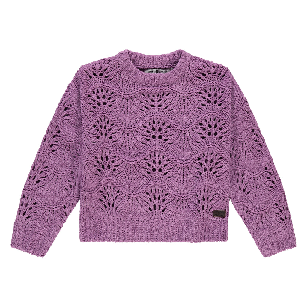 Stains & Stories girls pullover purple beschikbaar in maat 92 tot en met 116