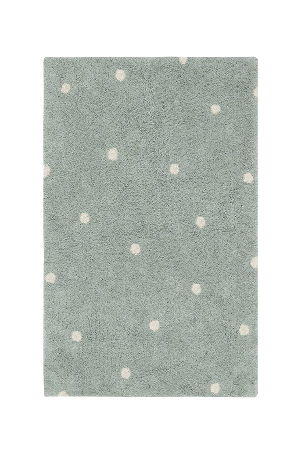Lorena Canals Vloerkleed - Machine wasbaar Tapijt - Formaat 100x150 - Mini Dot Blue Sage