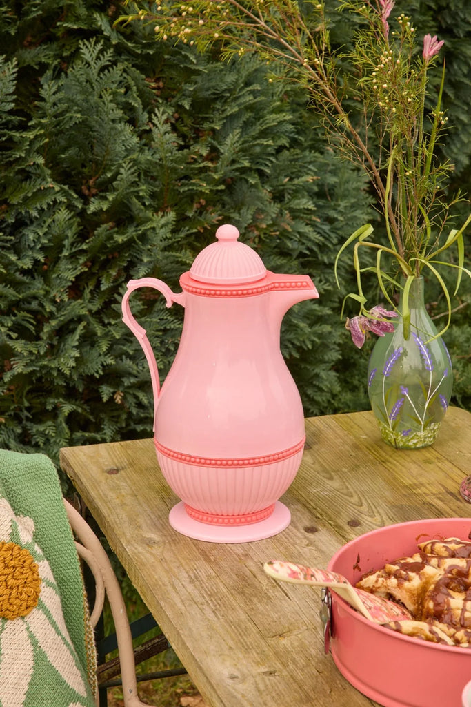 Roze en Blauwe thermoskan Rice Vintage look