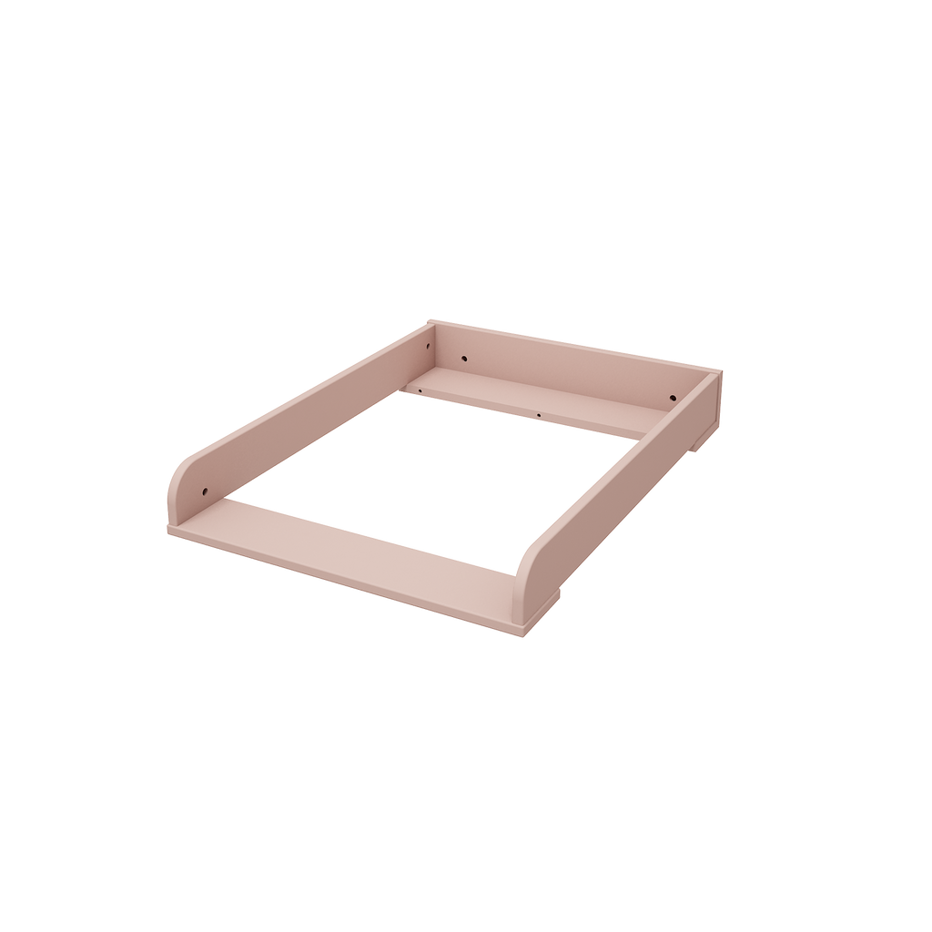 Een roze opzetstuk voor op de commode