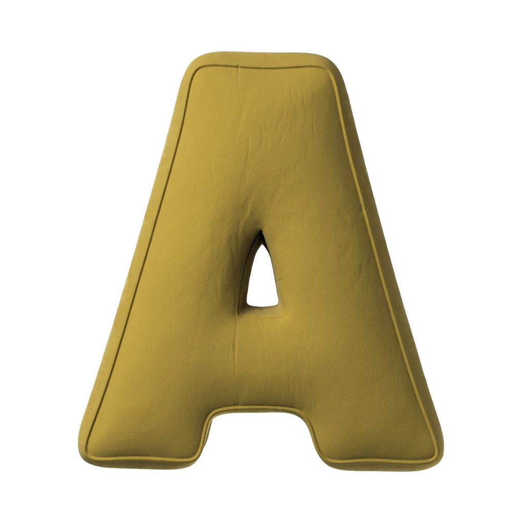 Letter Kussen - Velvet - Lime