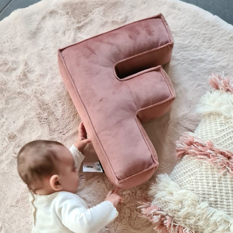 Letterkussens Velvet Oud Pink 