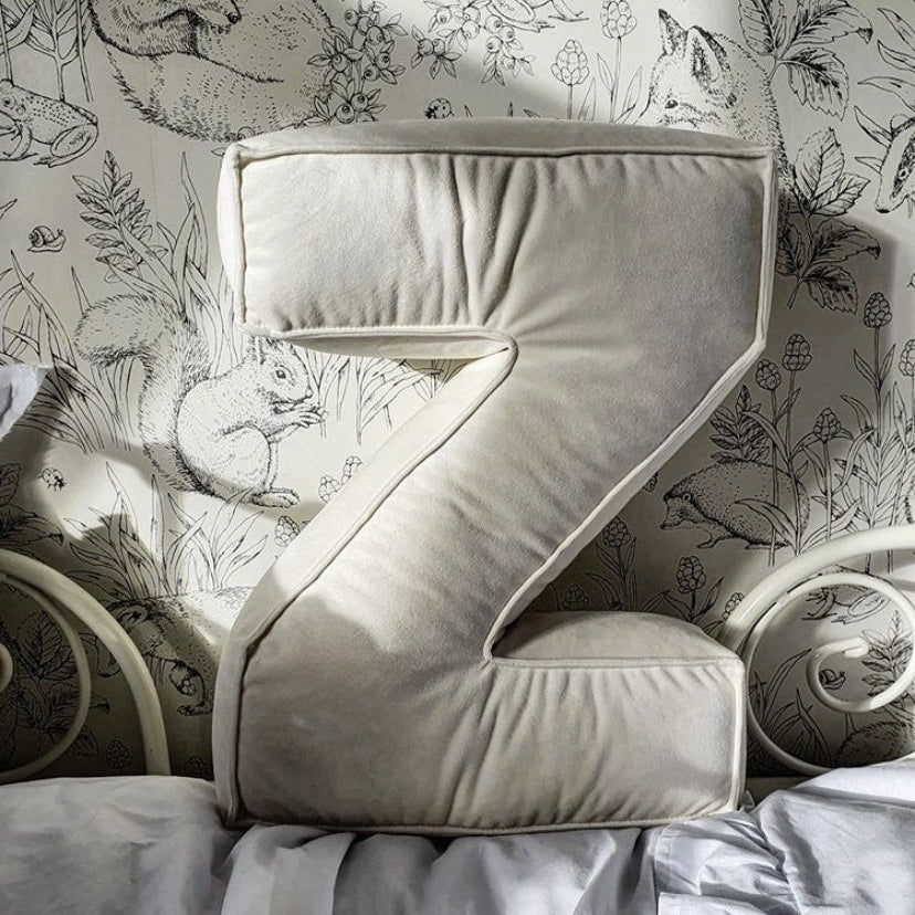 Letterkussen velvet offwhite in verschillende kleuren