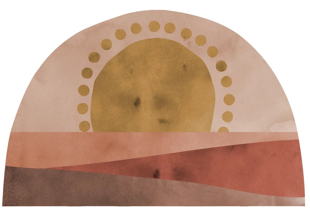 Studio Loco Muursticker Ondergaande zon