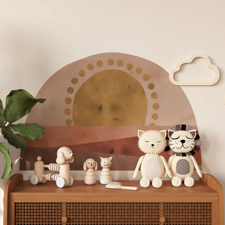 Studio Loco Muursticker Ondergaande zon