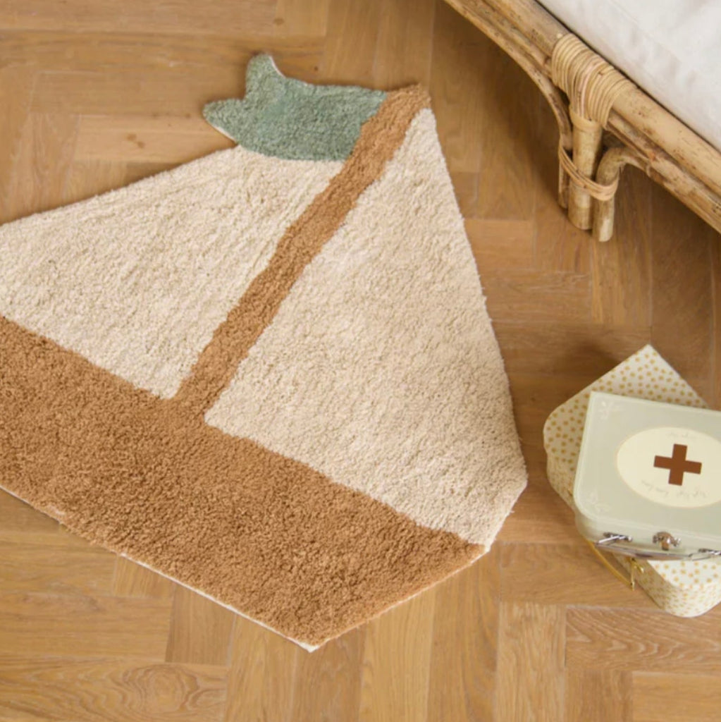 Vloerkleed zeilboot in kinderkamer